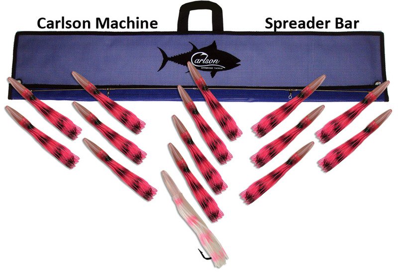 Carlson 36" Machine Spreader Bar with Lures and Stinger