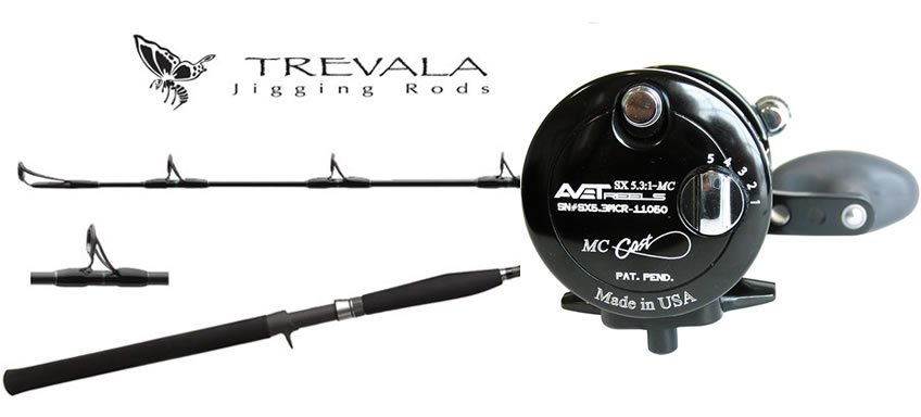 Avet SX 5.3 MC Reel Shimano Trevala TVC66MH Jigging Rod