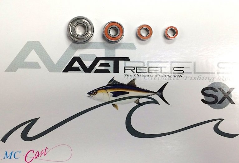 FastEddy Bearings Compatible with Avet Big Game 50 Spool Fishing Reel  Rubber Sealed Bearing Kit