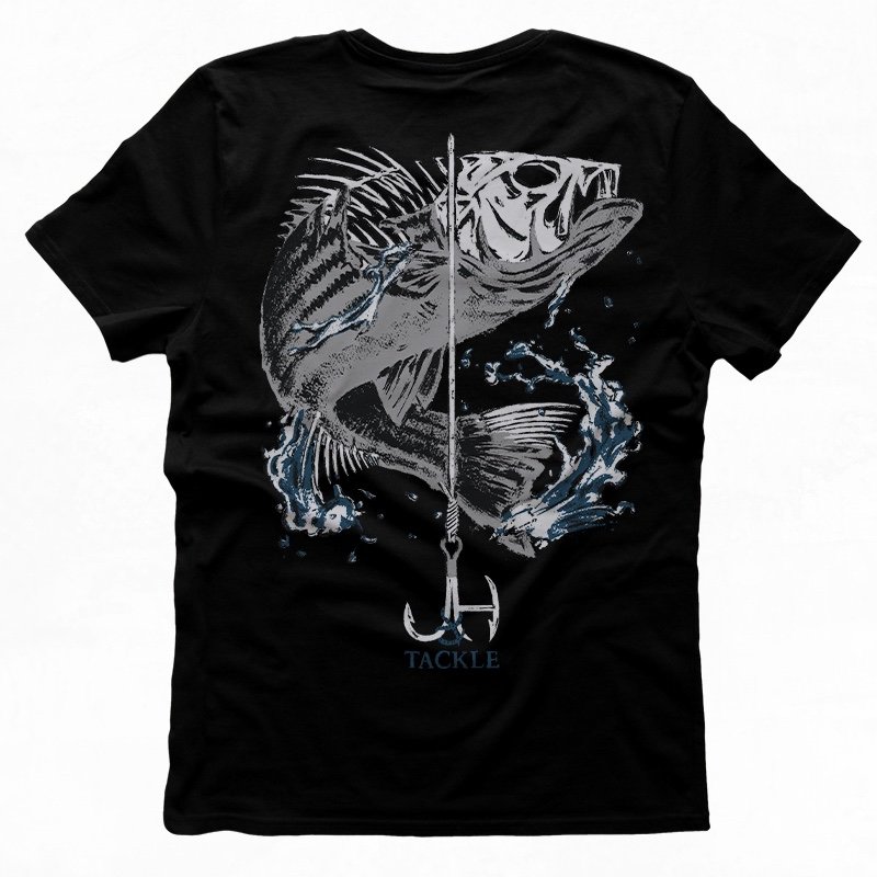 Bass Fishing t shirt,Skeleton Bass shirt,catch & release,baitcaster,reel,shimano 