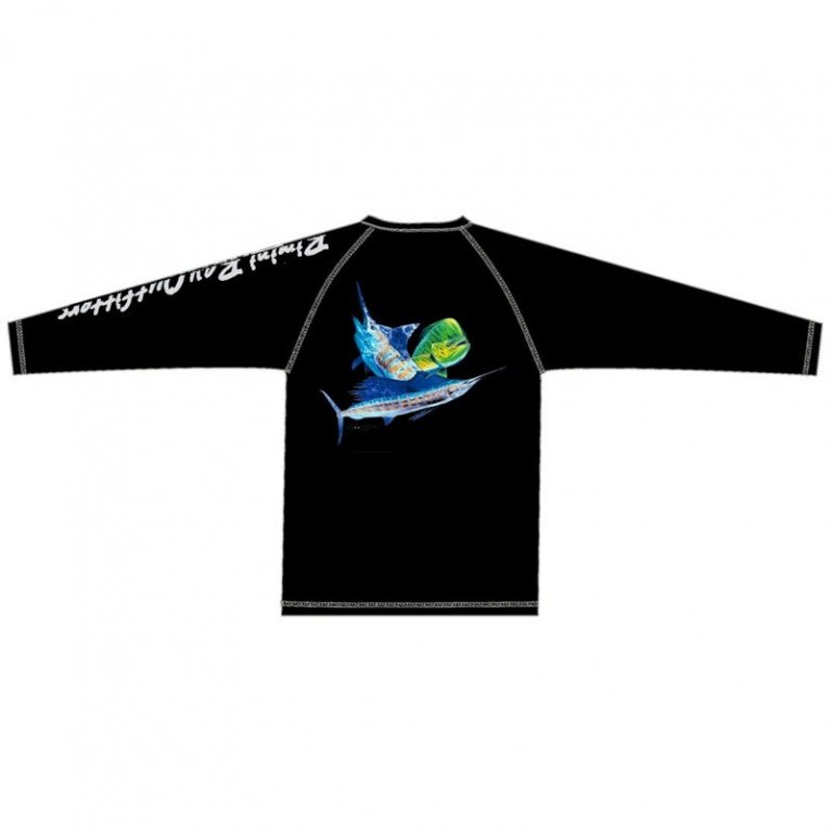 Vintage Bimini Bay Outfitters Camp Shirt Mens L Black Hawaiian Fishing  Button Up
