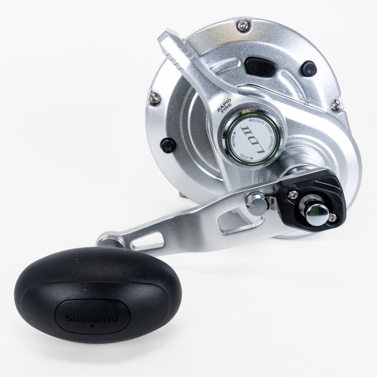 Some fresh Speedmaster 25II combos are coming right up. They are backed  with 300 yards of braid with a 225 yard 50lb mono topshot. This reel will  be