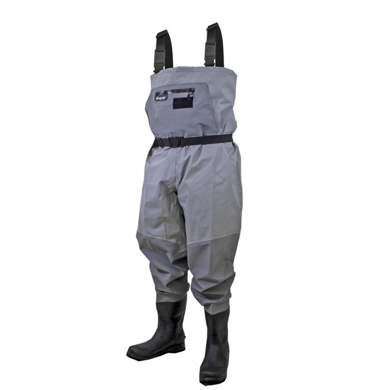 Frogg Toggs Men's Hellbender Pro Bootfoot Lug Sole Chest Wader, Gray, 14